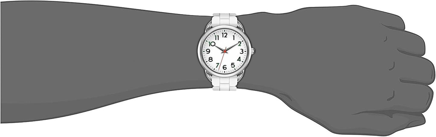 Bisley 35MM Watches for Women Big Face Easy Reader Silicone Strap Water Proof