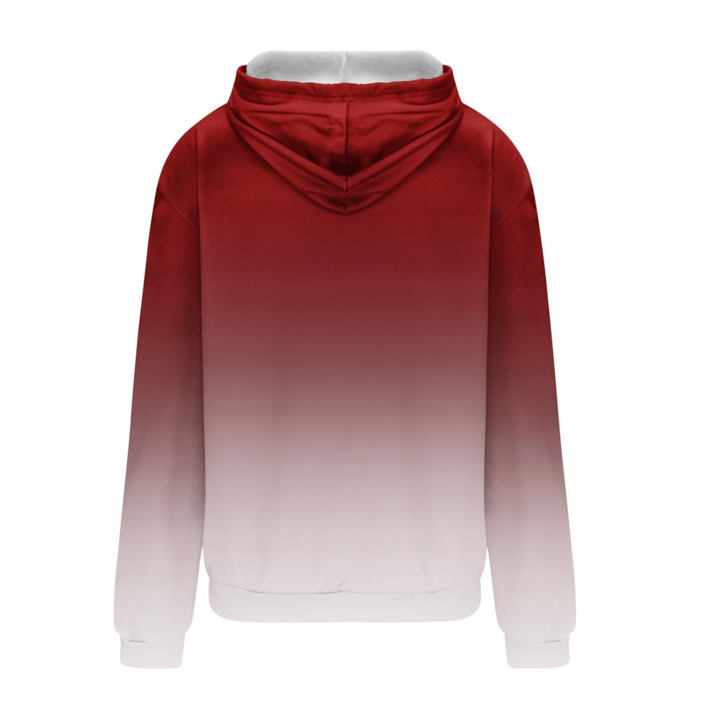 Women Gradient Tie Dye Pullover Hoodie Long Sleeve Drawstring With Pocket Oversized Casual Street Sweatshirts
