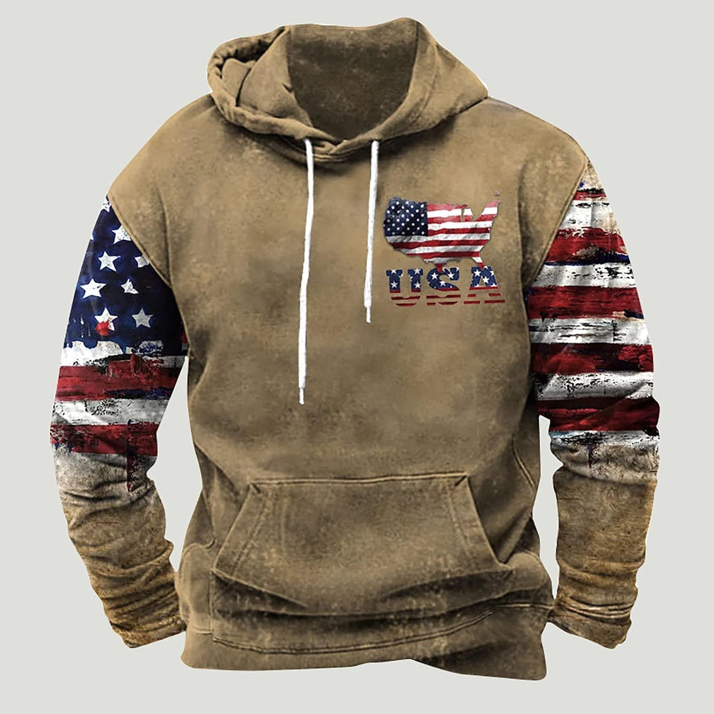 Men's Western Aztec Tribal Sweatshirt Ethnic Printed Graphic Hoodie Winter Trendy Casual Pullover Tops with Pocket