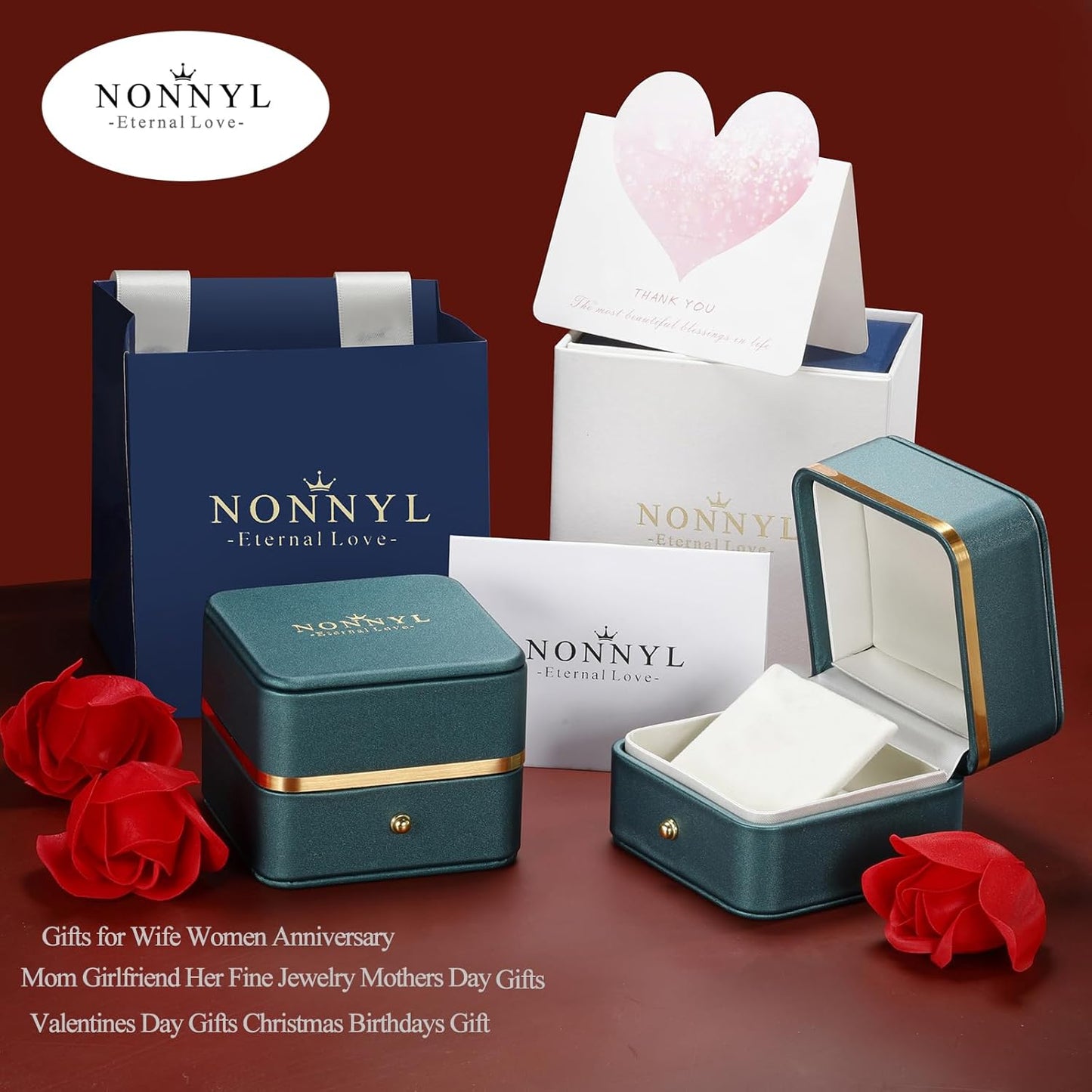 NONNYL Birthday Gifts for Women Wife Wedding Anniversary Jewelry, Mothers Day Gifts for Mom Women Pearls Earring, Christmas Valentine's Gifts for Wife Her