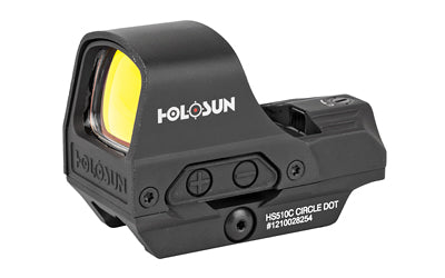Holosun Technologies Open Reflex | 2 MOA Dot or 2 MOA Dot with 65 MOA Circle | Solar with Internal Battery | Quick Release Mount | AR Riser | Protective Hood | Black Finish