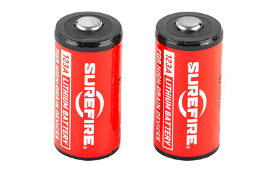 Surefire Battery | CR123A Lithium | 2 Pack | Red