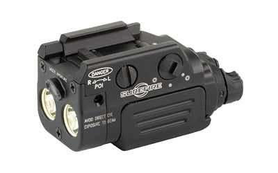 Surefire | Rechargeable Weapon Light w/Laser | Fits Pistol and Picatinny Rails | 800 Lumens | Red Laser | Anodized Finish | Black XR2-A-RD