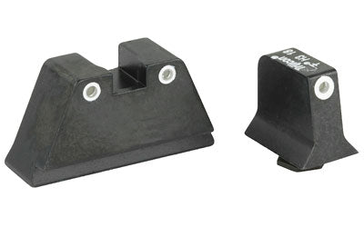Trijicon Suppressor Height Night Sights | Fits Glock 17/19/22/23/26/27/31/32/33/34/35/37/38/39 | Black | Tritium Front/Rear | Green 3 Dot
