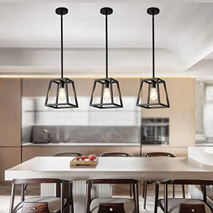 Pendant Light, Mini Rectangle Chandeliers, Pendant Lighting for Kitchen Island Living Room 1-Light Industrial Pendant Lighting
