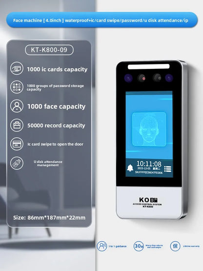 KOB Dynamic Face Access Control All-in-One Machine Swipe Card Password Fingerprint Remote Access Control WIFI Mini Program