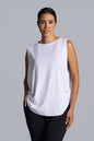 Women's Supine Twist Yoga Tank | White
