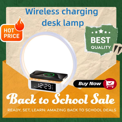 WILIT Touch Bedside Lamp with 3-Speed Dimming Night Light Qi Wireless Charger for Living Room Bedroom Children's Room Desk Lamp
