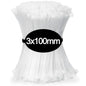 100 PCS Self-locking Plastic Nylon Tie Black Fastening Strap Cable-Tie-Set Cable Zip Tie Fastening Ring Zip Wraps Strap Tie