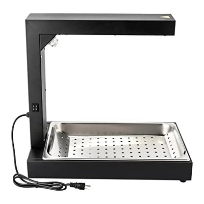 French Fry Food Warmer for restaurant use, stainless steel, silver, 110V 500W commercial dump station with adjustable temperatu