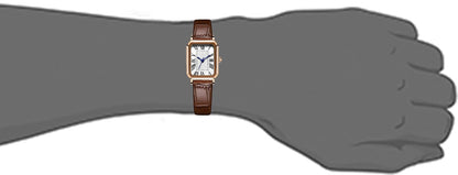 BESTKANG Leather Strap Watches for Women Elegant Dainty Ladies Watch Vintage Rectangle Women Quartz Wrist Watch