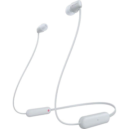 Sony WI-C100 Wireless in-Ear Bluetooth Headphones with Built-in Microphone, Black | Up to 25-Hr Battery, Sbc and Aac, Dsee, IPX4 Splash-Resistant, USB-C Charging, Built-in Mic, 20 G