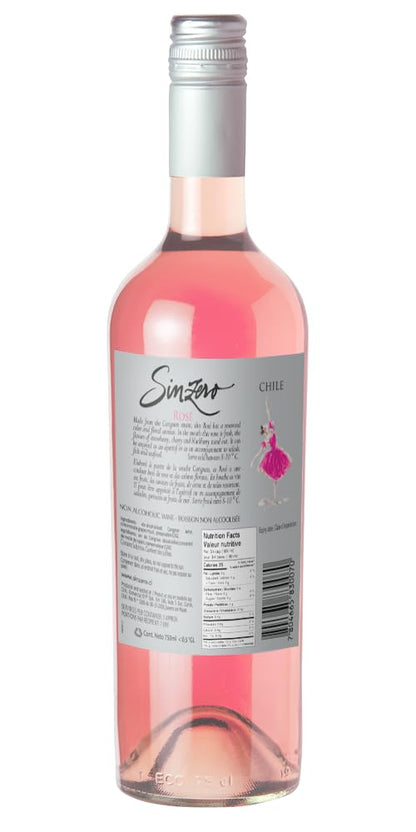SINZERO - Cabernet Sauvignon - 750 ml 6 Pack - Non-alcoholic red wine - Aged in French oak for smooth rich flavor - Low calories, vegan friendly - Made in Chile