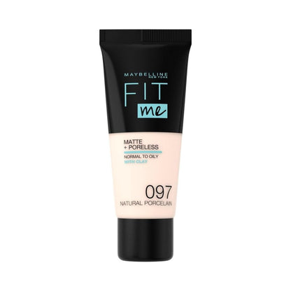 Maybelline Fit Me Matte + Poreless Liquid Oil-Free Foundation Makeup, Mocha, 1 Count (Packaging May Vary)