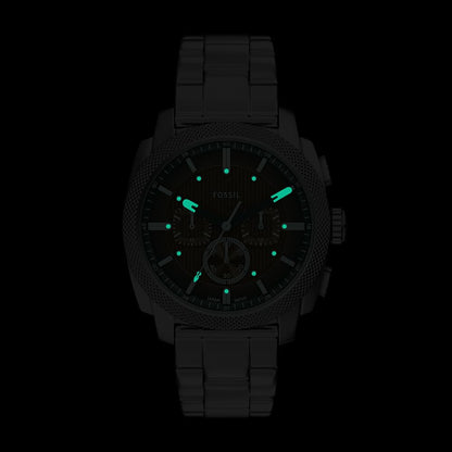 Fossil Men's Watch, Machine Stainless Steel Chronograph Watch for Men