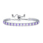 Black Iced Out Crystal Tennis Bracelets For Men Women Rectangle Zirconia Adjustable Chain on Hand Hip Hop Hippie Jewelry DZH051