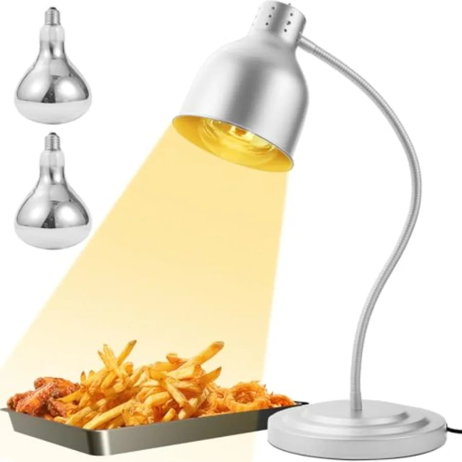 Heat Lamp for Food Heat Lamp with Flexible Arm 250W Bulbs x 2 Catering Food Warmers for Buffet Parties Fast Food