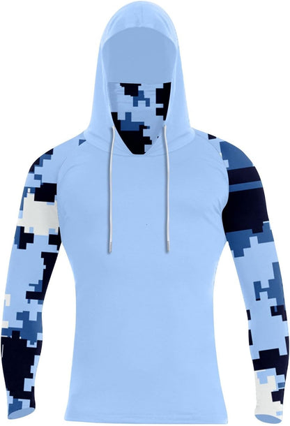 ADHOWBEW Fishing Shirt with Hood Cooling Hoodies Hooded Shirt Uv Casual Summer UPF 50+ Uv Rash Guard 2025
