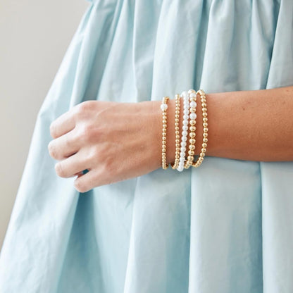 14K Gold Plated Pearl Beaded Cross Bracelets Stack Set for Women,Stretch Boho Colorful Christian Beads Ball Jewelry Friendship Summer Trendy Gift