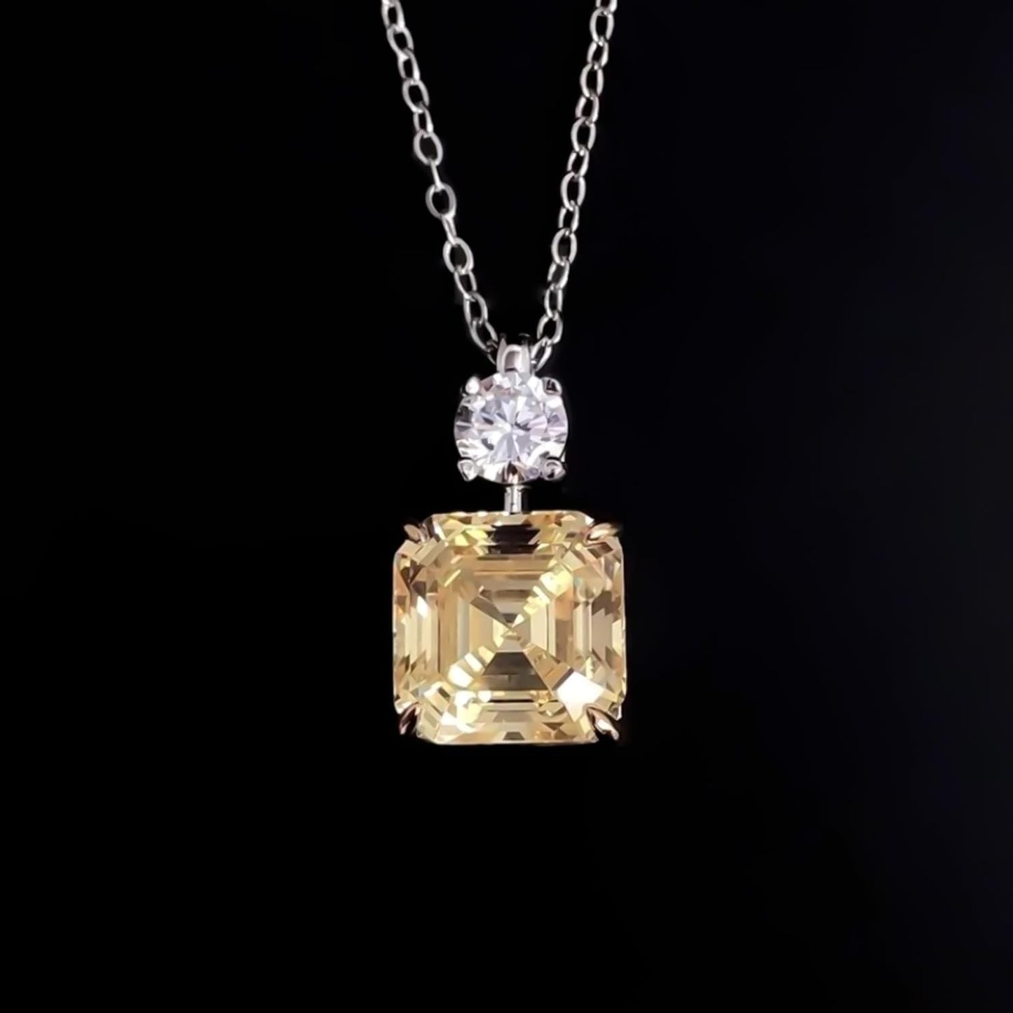 REAL-GEMS 5.00 Ct Natural Champagne Diamond Pendant Necklace for Women Handmade Sterling Silver Certified Jewelry Without Chain Solitaire Style Fine Jewelry Piece