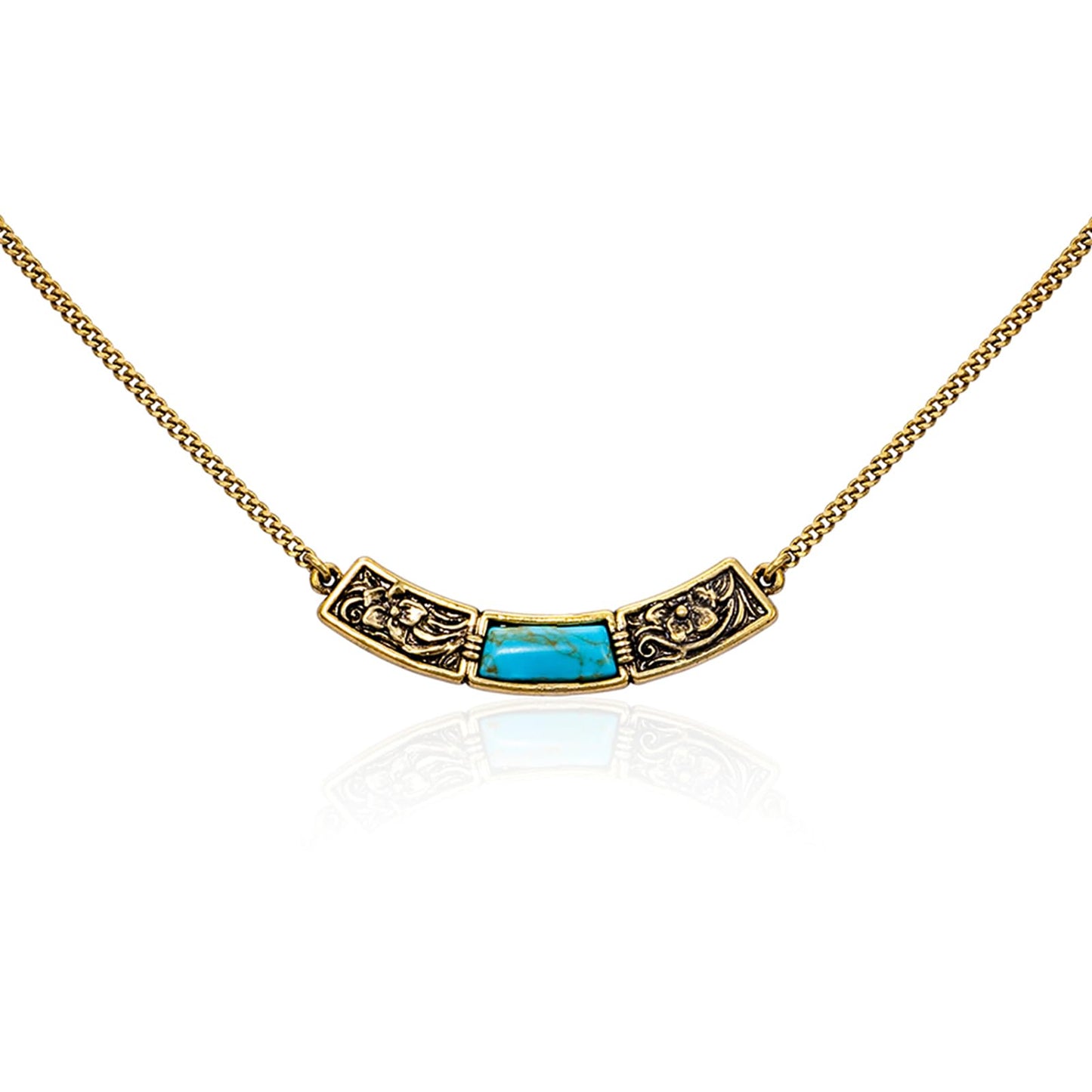 Wrangler Couture Turquoise Jewelry for Women, Western Jewelry Necklace | 14K Gold & Silver Plating, Silver Jewelry Necklace, Country Jewelry with Gift Box