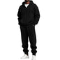 Jogger Sweatpants Matching Outfit For Men 2 Piece Sweat Suits Full Zip Up Hooded Tracksuit Soft Fleece Set