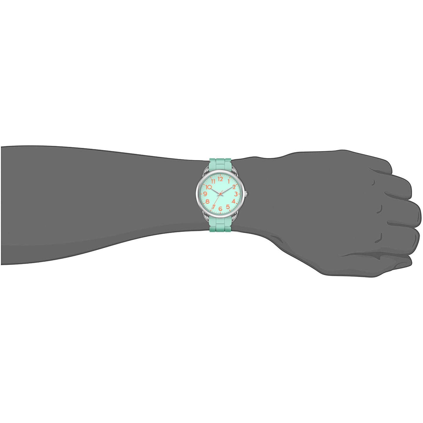 Bisley 35MM Watches for Women Big Face Easy Reader Silicone Strap Water Proof