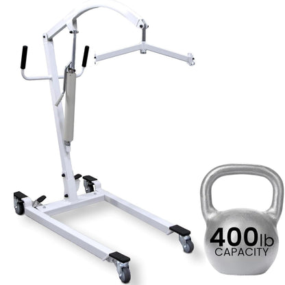 Vive Hydraulic Patient Lift for Home Use with Sling - Portable, Medical Patient Transfer Lift System - Sit to Stand Lift Assist for Elderly - Floor & Fall Elderly Lift - for Car, Wheelchair & Bed