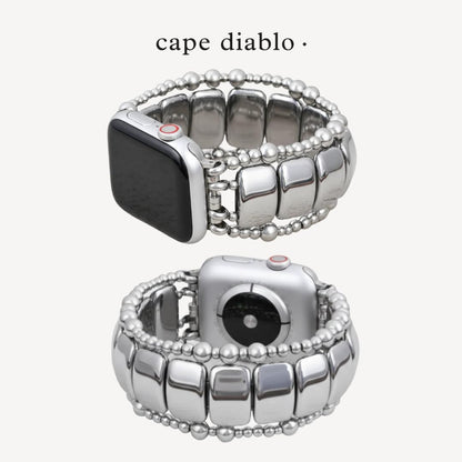 Cape Diablo Handmade Gemstone Watch Band for Women Compatible with Apple Watch 38mm 40mm 41mm 42mm 44mm 45mm, Boho Stretchable Strap Fits for iWatch Series 11/10/9/8/7/6/5/4/3/2/1 SE 3/2/1