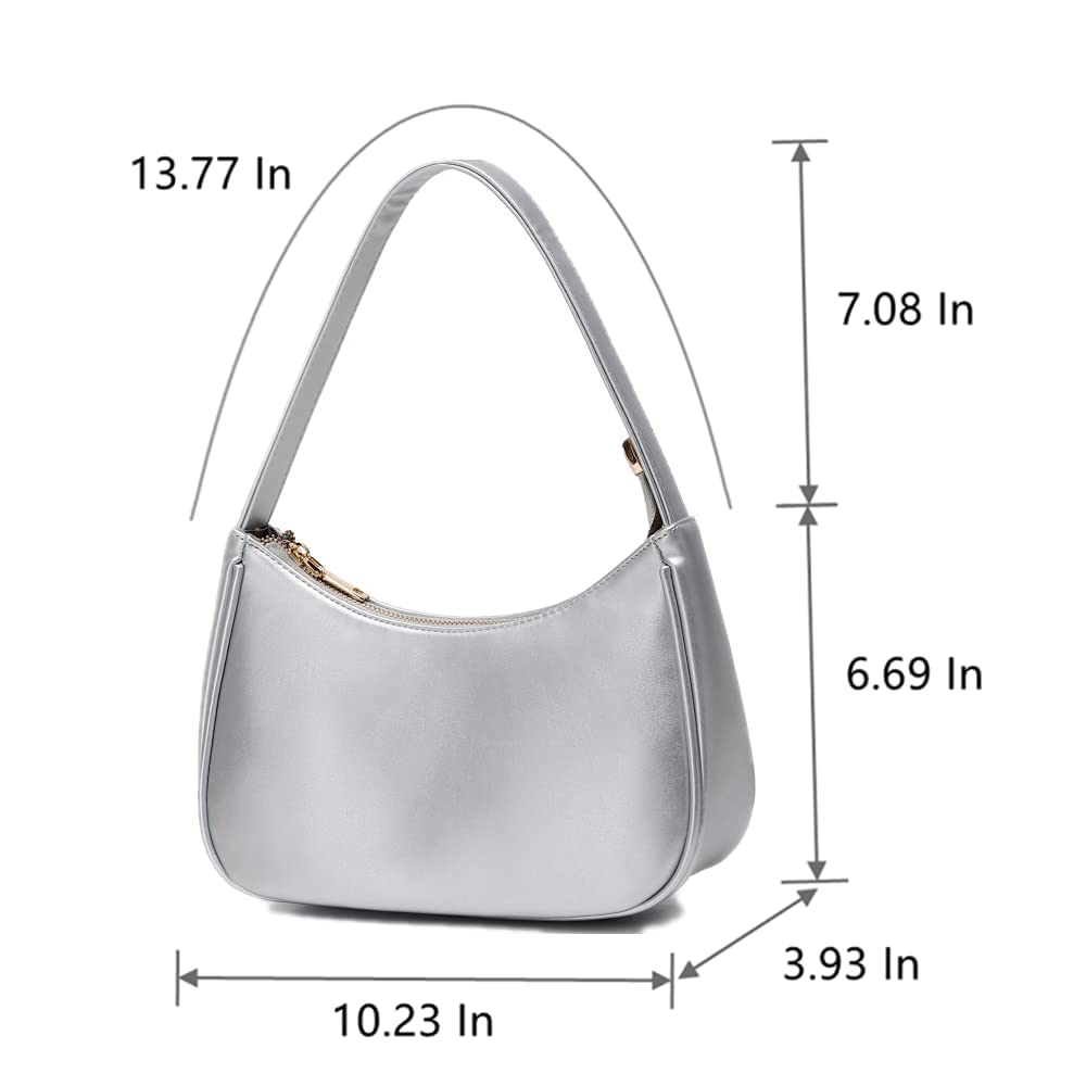 CYHTWSDJ Shoulder Bags for Women, Cute Hobo Tote Handbag Mini Clutch Purse with Zipper Closure