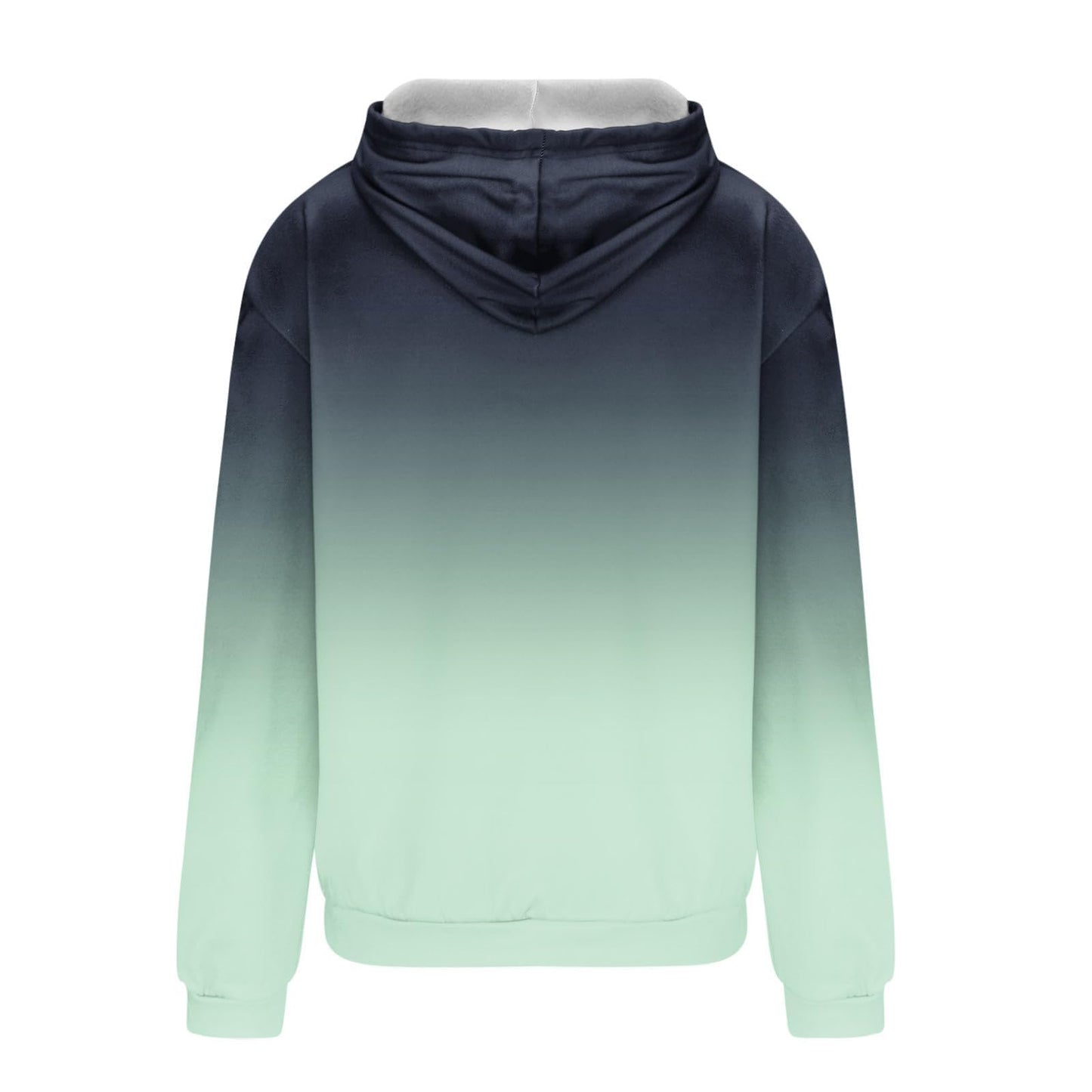 Women Gradient Tie Dye Pullover Hoodie Long Sleeve Drawstring With Pocket Oversized Casual Street Sweatshirts