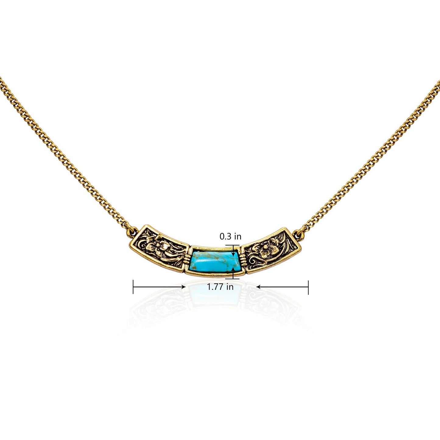 Wrangler Couture Turquoise Jewelry for Women, Western Jewelry Necklace | 14K Gold & Silver Plating, Silver Jewelry Necklace, Country Jewelry with Gift Box