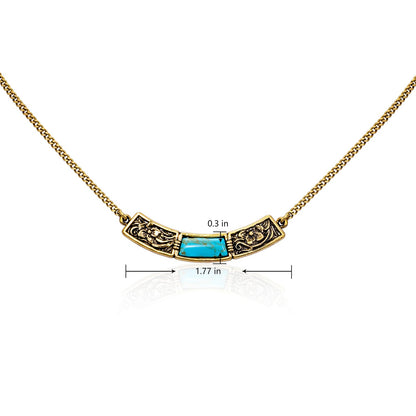 Wrangler Couture Turquoise Jewelry for Women, Western Jewelry Necklace | 14K Gold & Silver Plating, Silver Jewelry Necklace, Country Jewelry with Gift Box