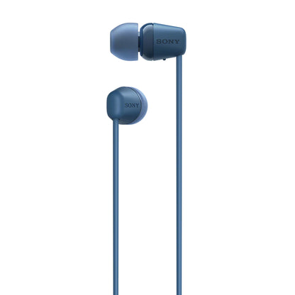 Sony WI-C100 Wireless in-Ear Bluetooth Headphones with Built-in Microphone, Black | Up to 25-Hr Battery, Sbc and Aac, Dsee, IPX4 Splash-Resistant, USB-C Charging, Built-in Mic, 20 G