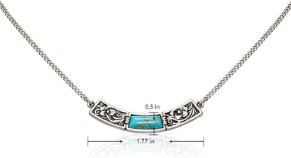 Wrangler Couture Turquoise Jewelry for Women, Western Jewelry Necklace | 14K Gold & Silver Plating, Silver Jewelry Necklace, Country Jewelry with Gift Box