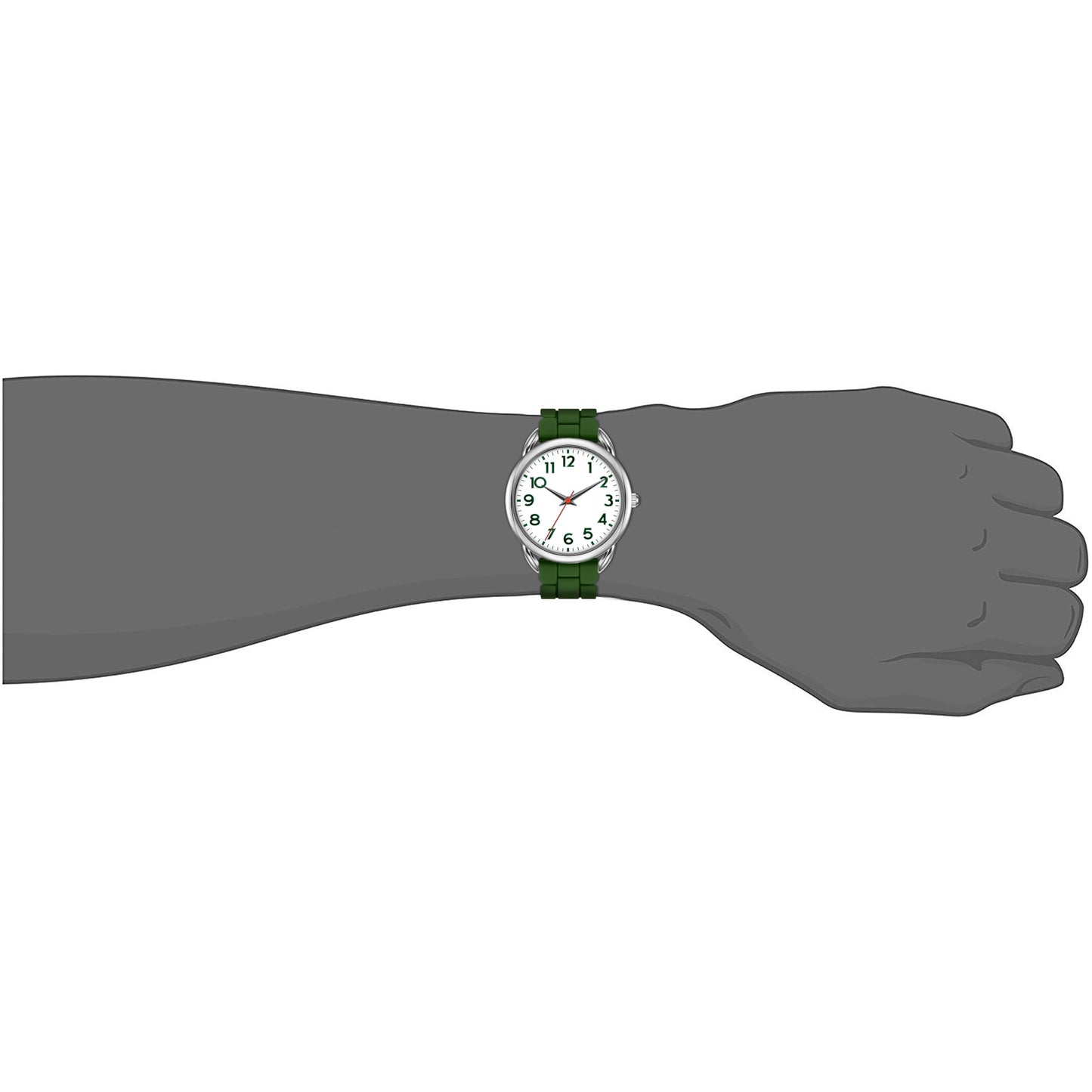 Bisley 35MM Watches for Women Big Face Easy Reader Silicone Strap Water Proof