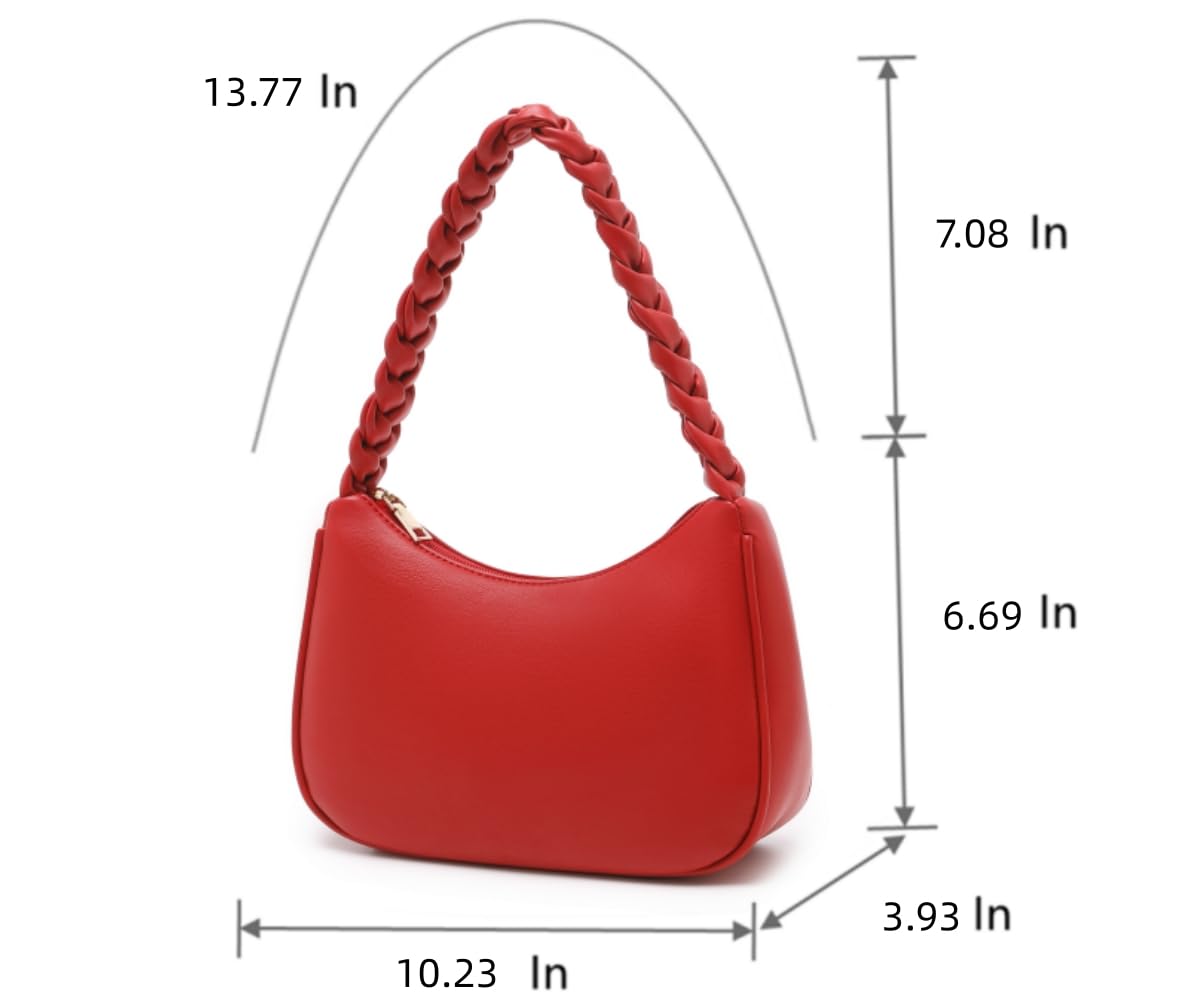 CYHTWSDJ Shoulder Bags for Women, Cute Hobo Tote Handbag Mini Clutch Purse with Zipper Closure