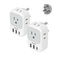 TESSAN 2 Pack European Travel Plug Adapter, Europe Power Converter