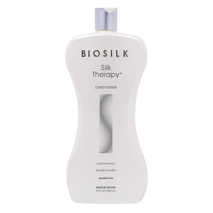 BioSilk Silk Therapy Duo Set, Shampoo & Conditioner for Gentle Cleansing, Moisturizing & Shiny Hair, Smooth, Replenished Hair, Sulfate-Free, Paraben-Free, Cruelty-Free, 12 Oz Each (Pack of 2)