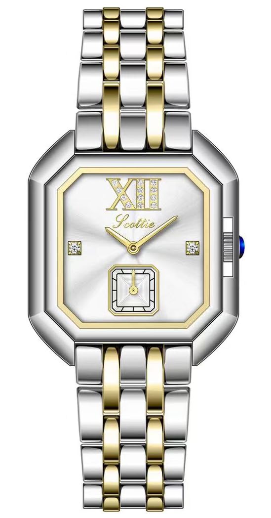 LOREO Luxury Dress Women's Leather Watch Square Dial Diamond Lady's Waterproof Elegant Analog Quartz Bracelet Watch