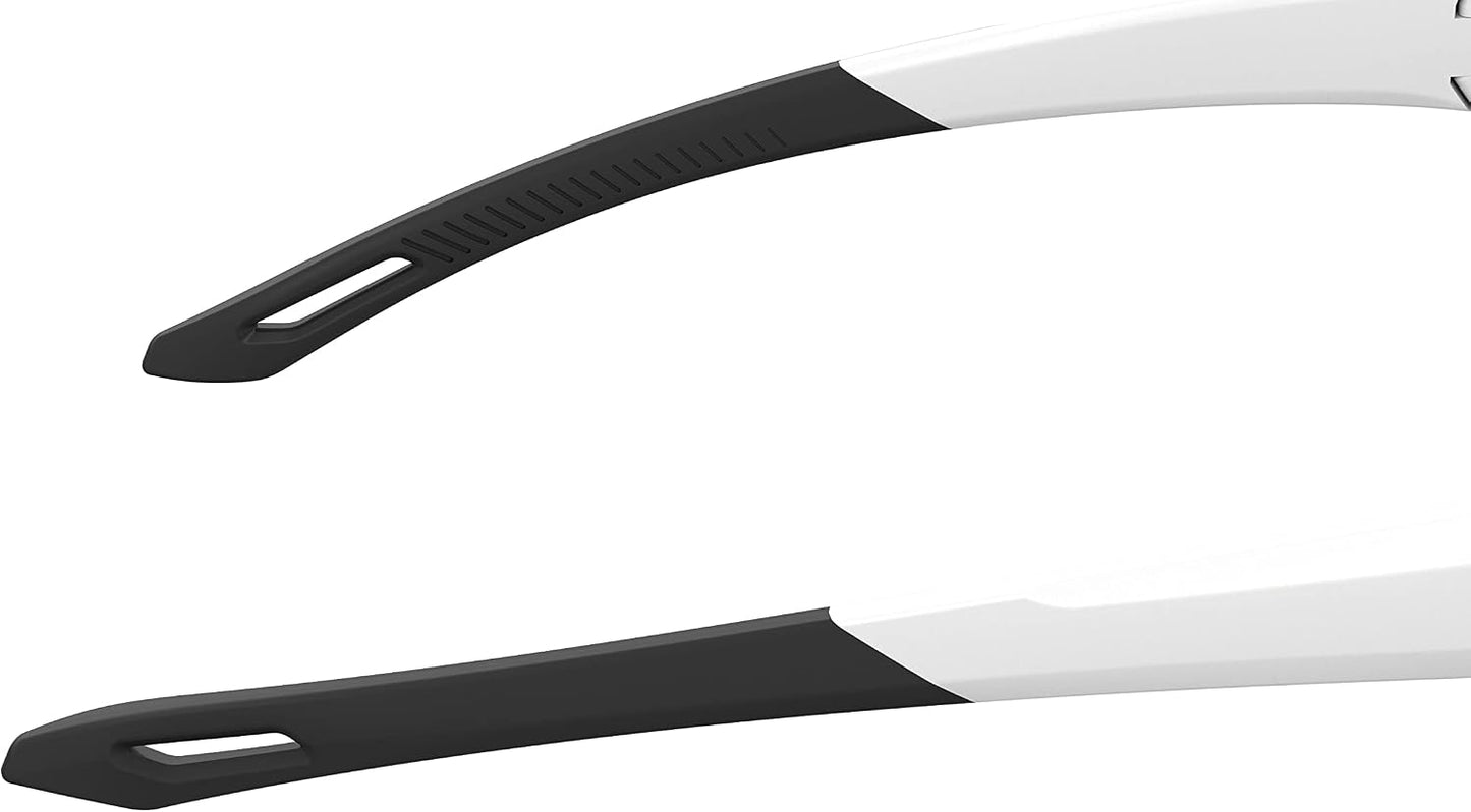 Under Armour Men's Playmaker Wrap Sunglasses, Matte White/Black, 72mm, 10mm