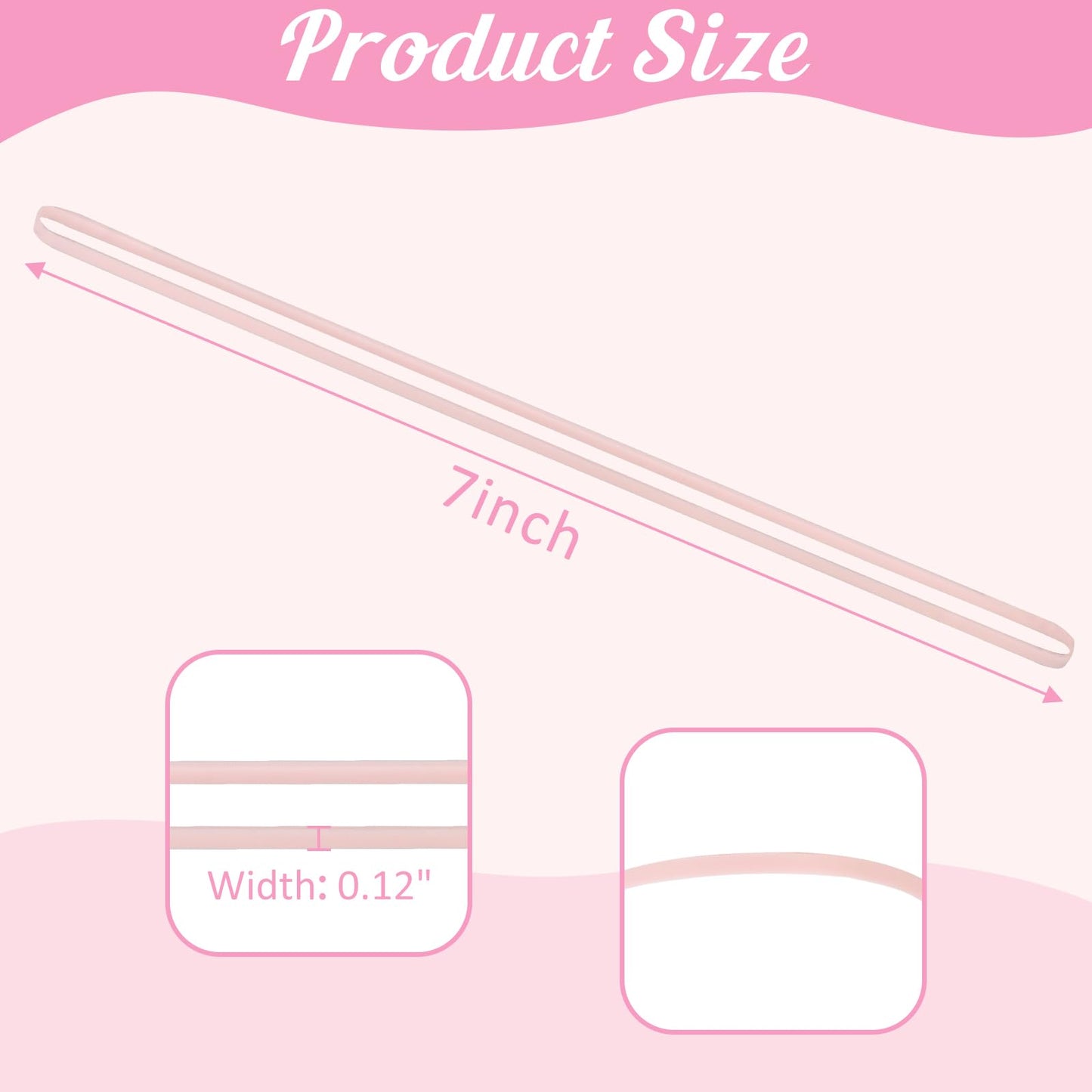 KJAHLAL Large Heavy Duty Rubber Bands - 120 Pcs, 7x1/8 Inches, Assorted Colors, Office & Home Use