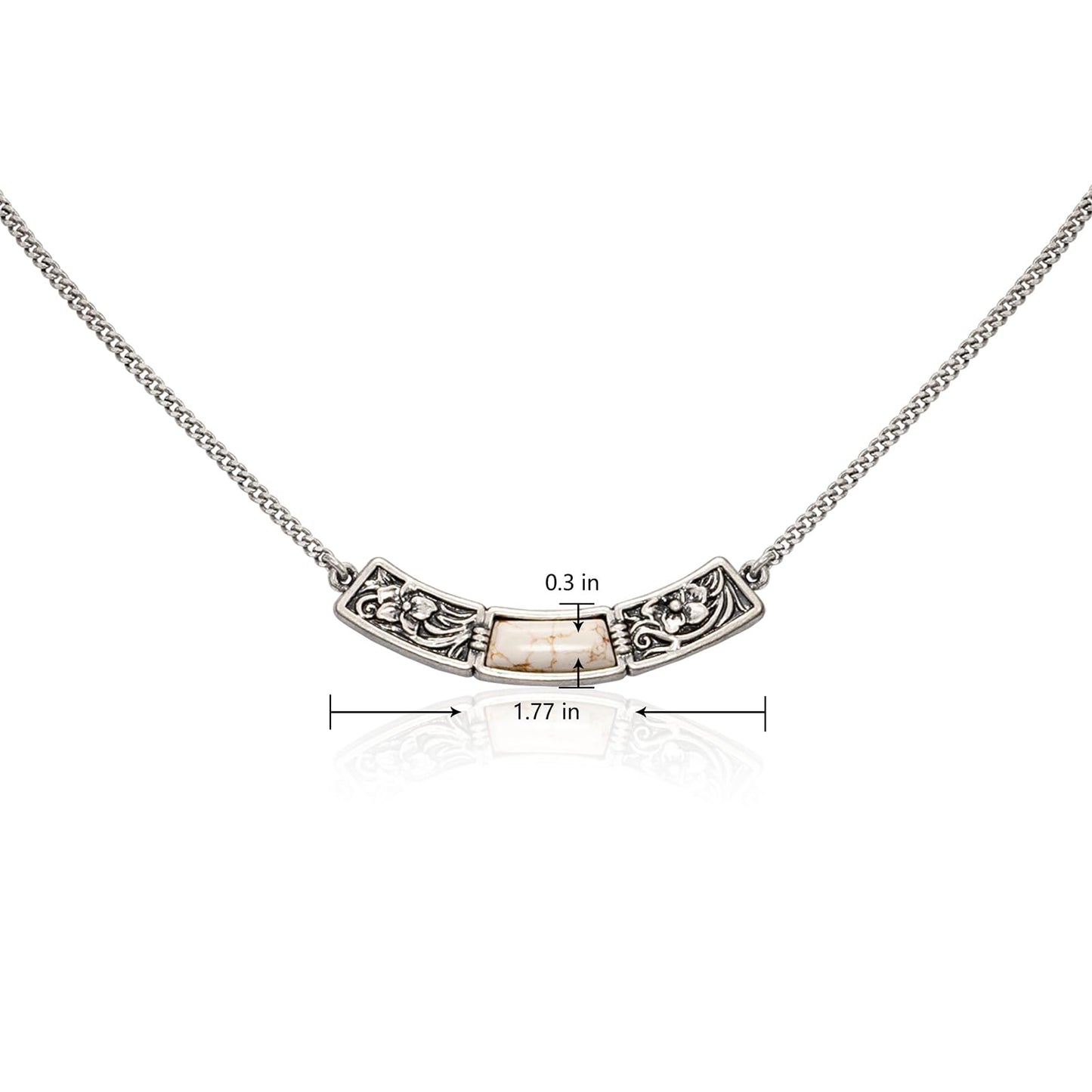 Wrangler Couture Turquoise Jewelry for Women, Western Jewelry Necklace | 14K Gold & Silver Plating, Silver Jewelry Necklace, Country Jewelry with Gift Box