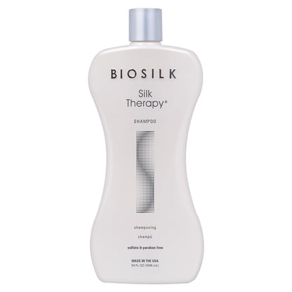 BioSilk Silk Therapy Duo Set, Shampoo & Conditioner for Gentle Cleansing, Moisturizing & Shiny Hair, Smooth, Replenished Hair, Sulfate-Free, Paraben-Free, Cruelty-Free, 12 Oz Each (Pack of 2)