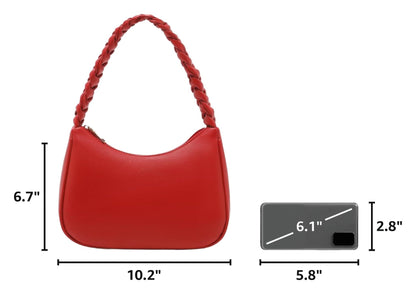 CYHTWSDJ Shoulder Bags for Women, Cute Hobo Tote Handbag Mini Clutch Purse with Zipper Closure