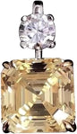 REAL-GEMS 5.00 Ct Natural Champagne Diamond Pendant Necklace for Women Handmade Sterling Silver Certified Jewelry Without Chain Solitaire Style Fine Jewelry Piece