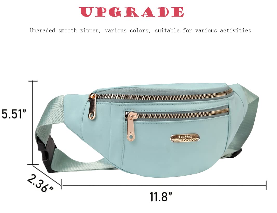 Fanny Packs Waist Pack for Women, Waterproof Waist Bag with Adjustable Strap for Travel Sports Running