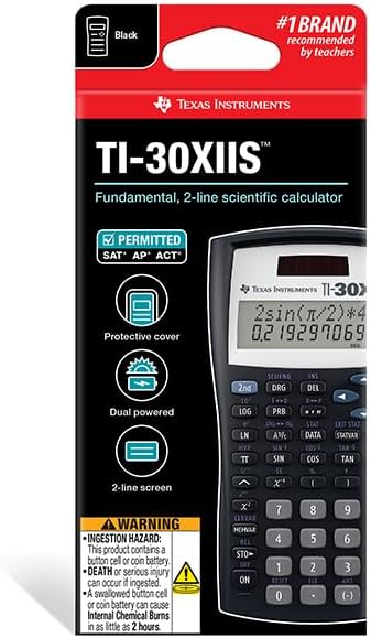 TI-30XIIS Scientific Calculator, Black