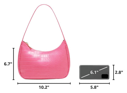 CYHTWSDJ Shoulder Bags for Women, Cute Hobo Tote Handbag Mini Clutch Purse with Zipper Closure