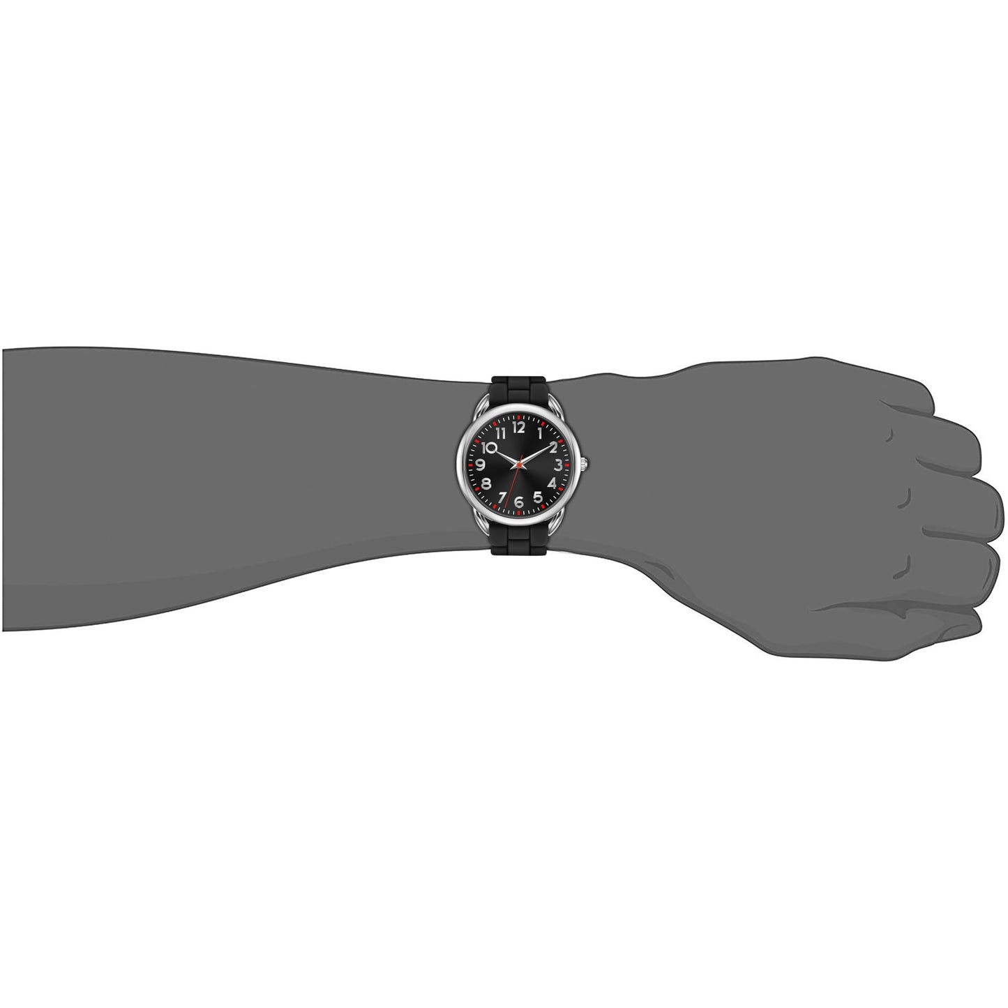 Bisley 35MM Watches for Women Big Face Easy Reader Silicone Strap Water Proof
